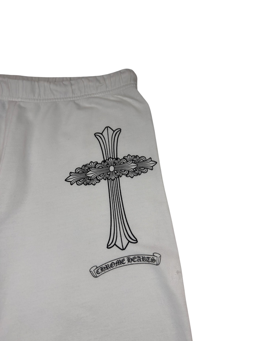 Chrome Hearts Y2K White Cross Sweats (XL)