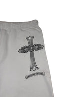 Chrome Hearts Y2K White Cross Sweats (XL)