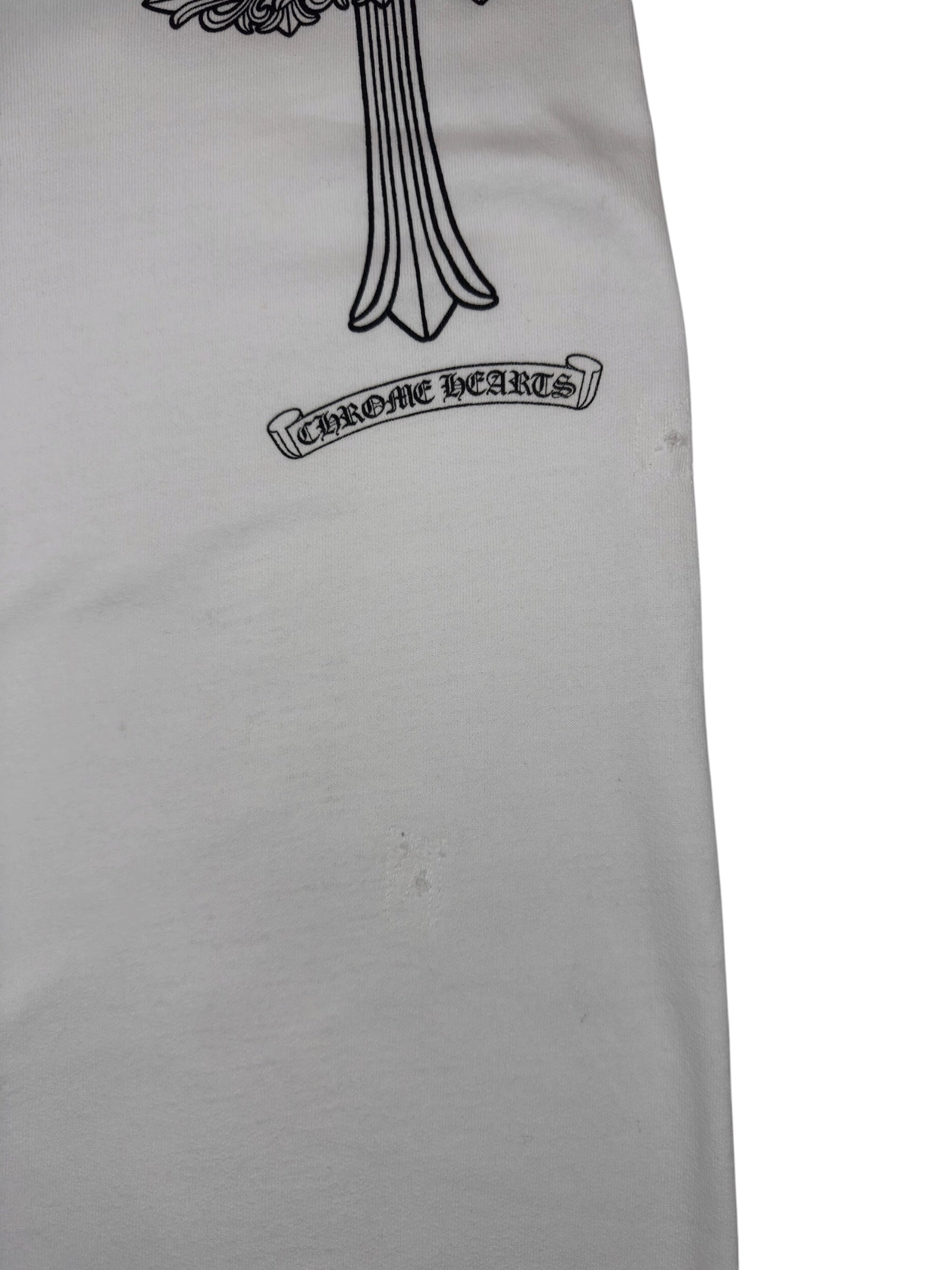 Chrome Hearts Y2K White Cross Sweats (XL)