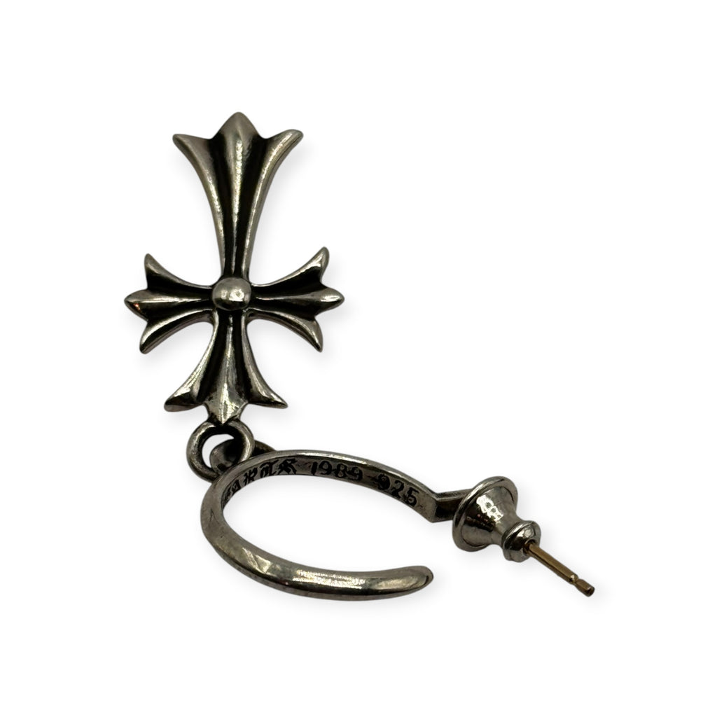 Chrome Hearts Tiny Cross Hoop Earring