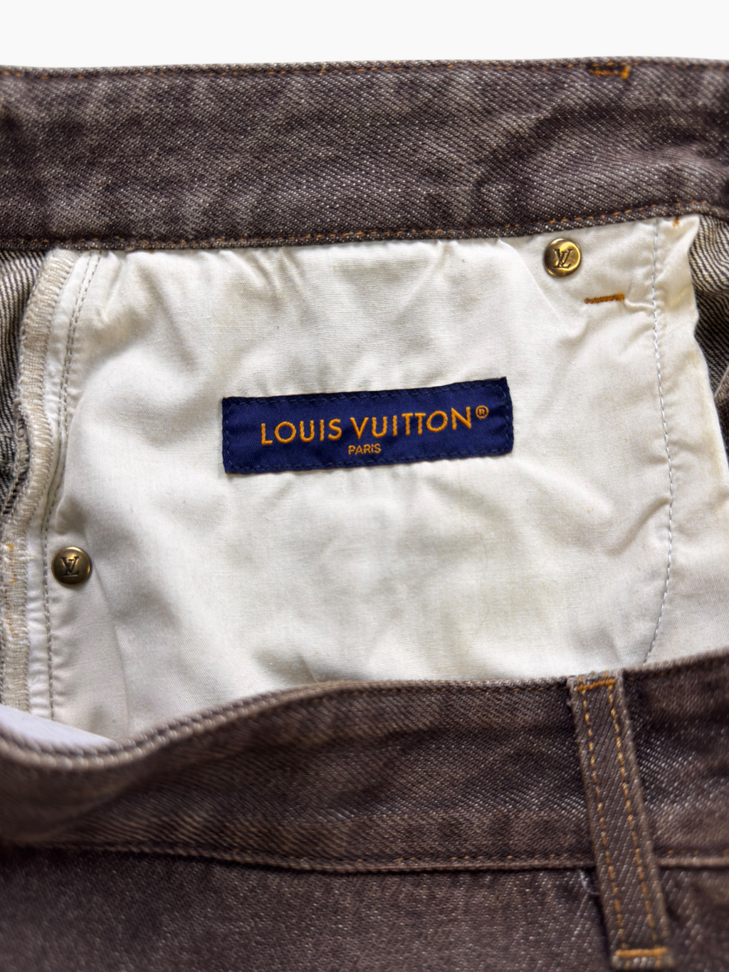 Louis Vuitton Coffee Denim Skate Pants