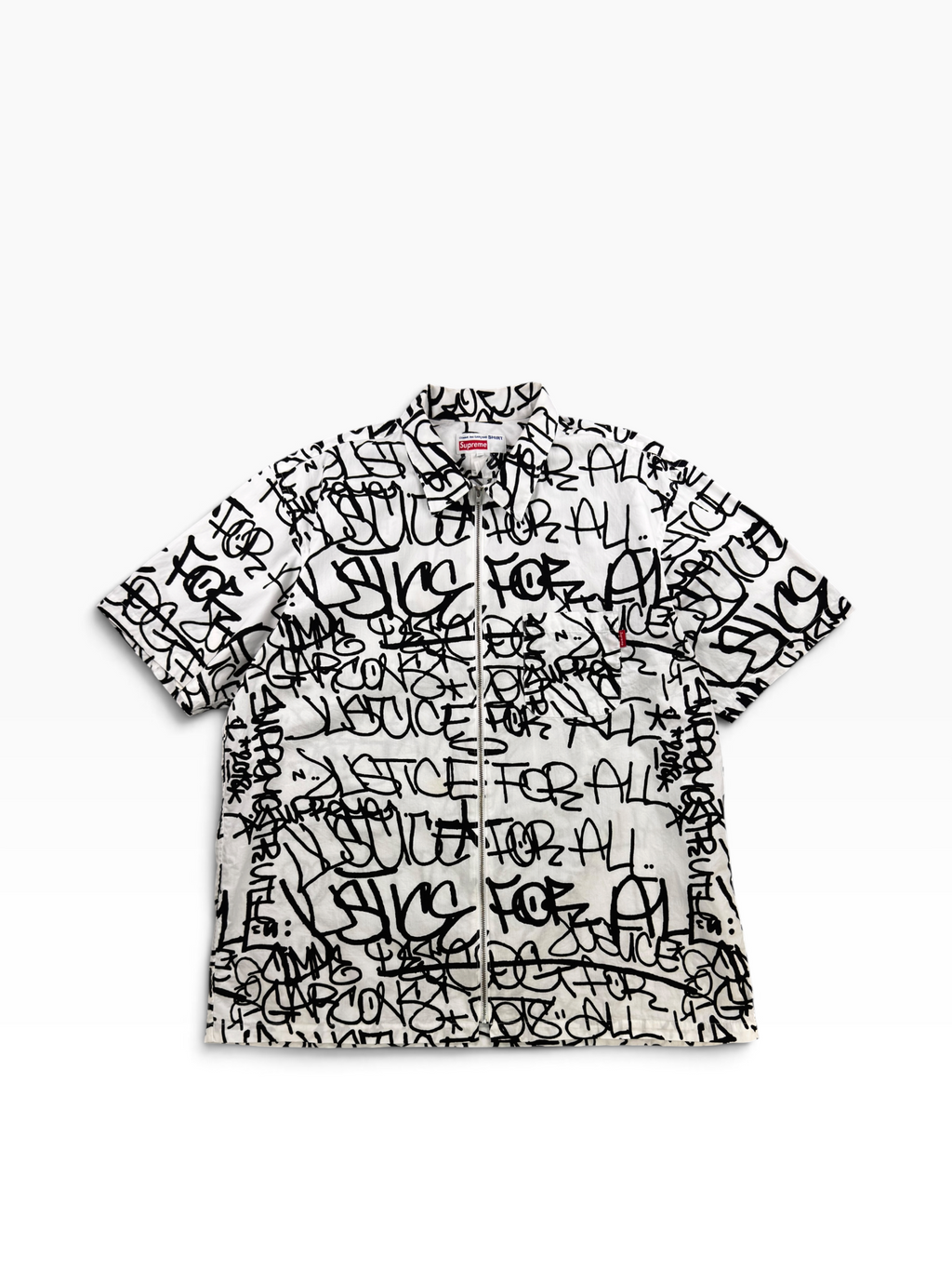 Supreme CDG Graffiti Zip Up Shirt