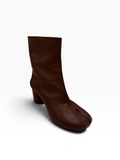 Maison Margiela Leather Tabi Ankle Boots Brown