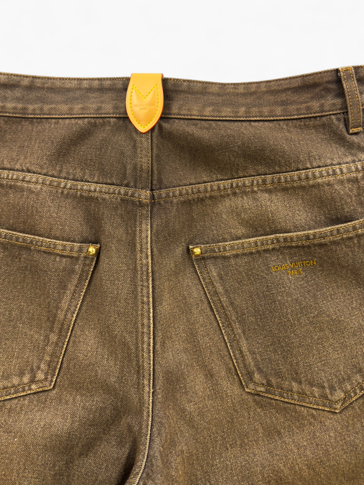 Louis Vuitton Coffee Denim Skate Pants