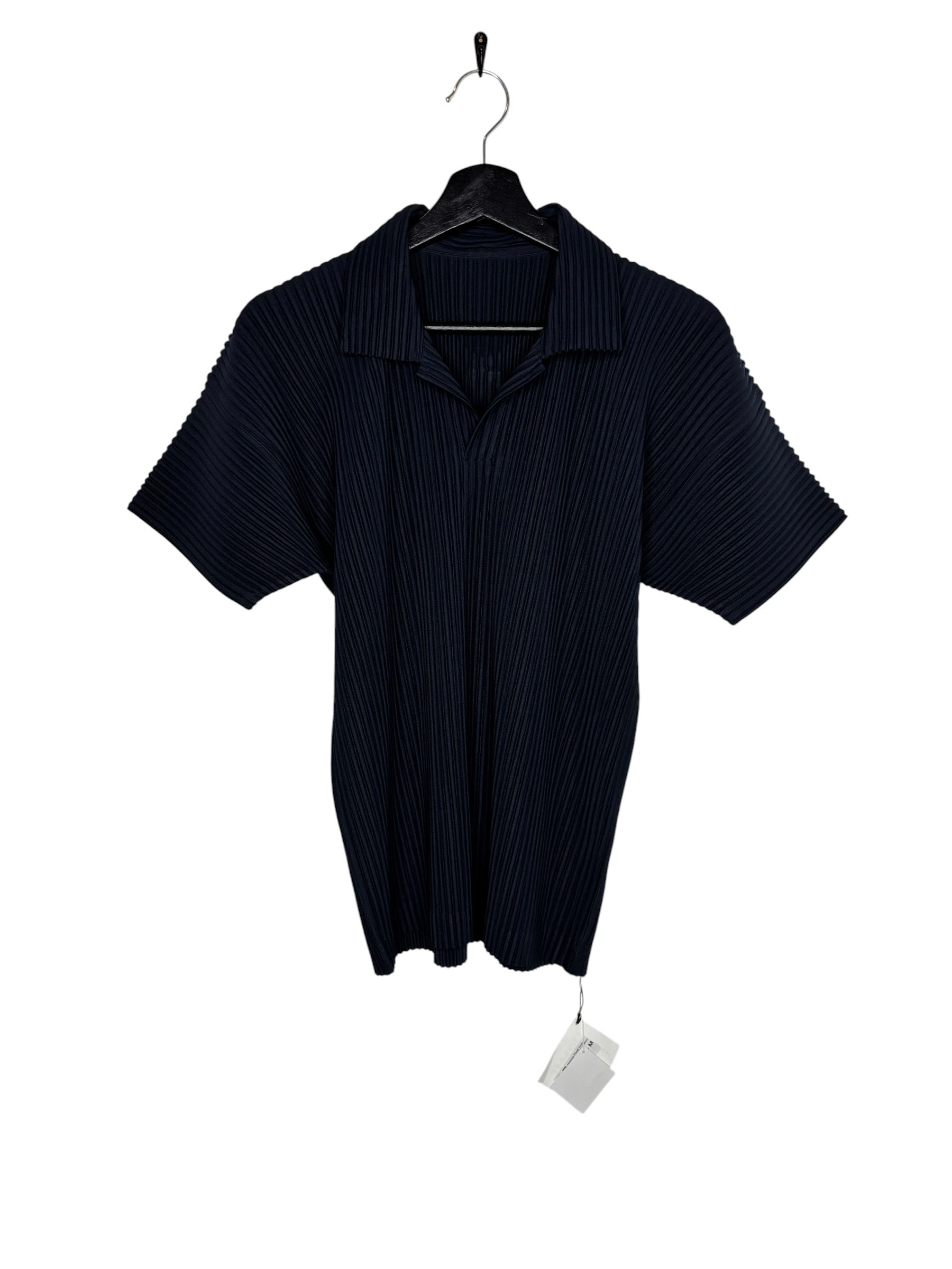 Issey Miyake Homme Plisse Navy Polo Shirt (M)