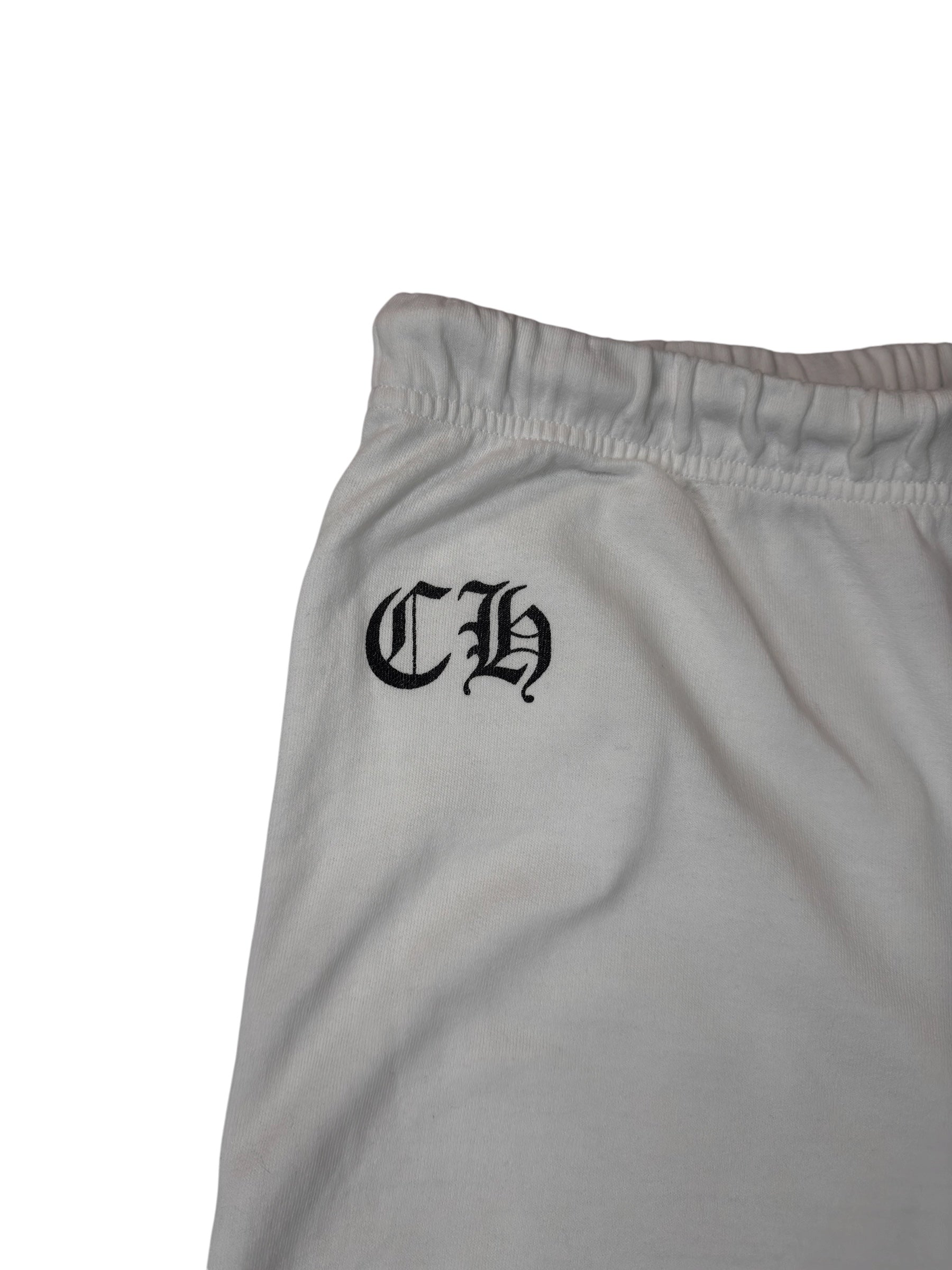 Chrome Hearts Y2K White Cross Sweats (XL)