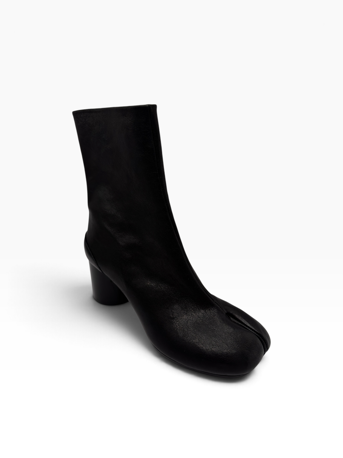 Maison Margiela Leather Tabi Ankle Boots Black