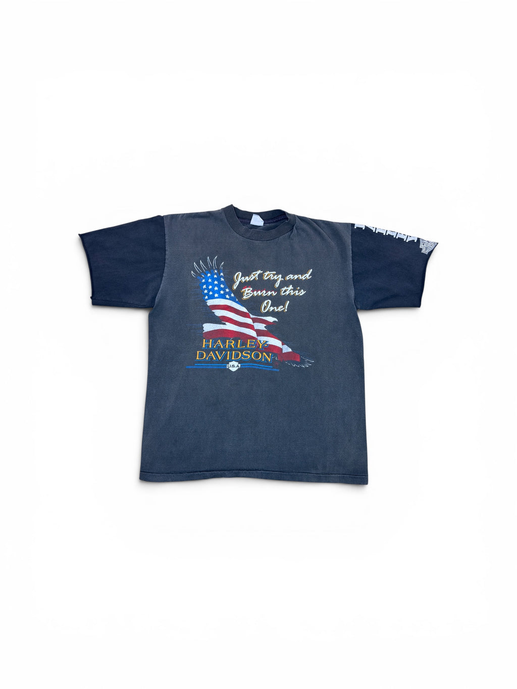 Vintage 80s Harley Burn This One Tee (L)