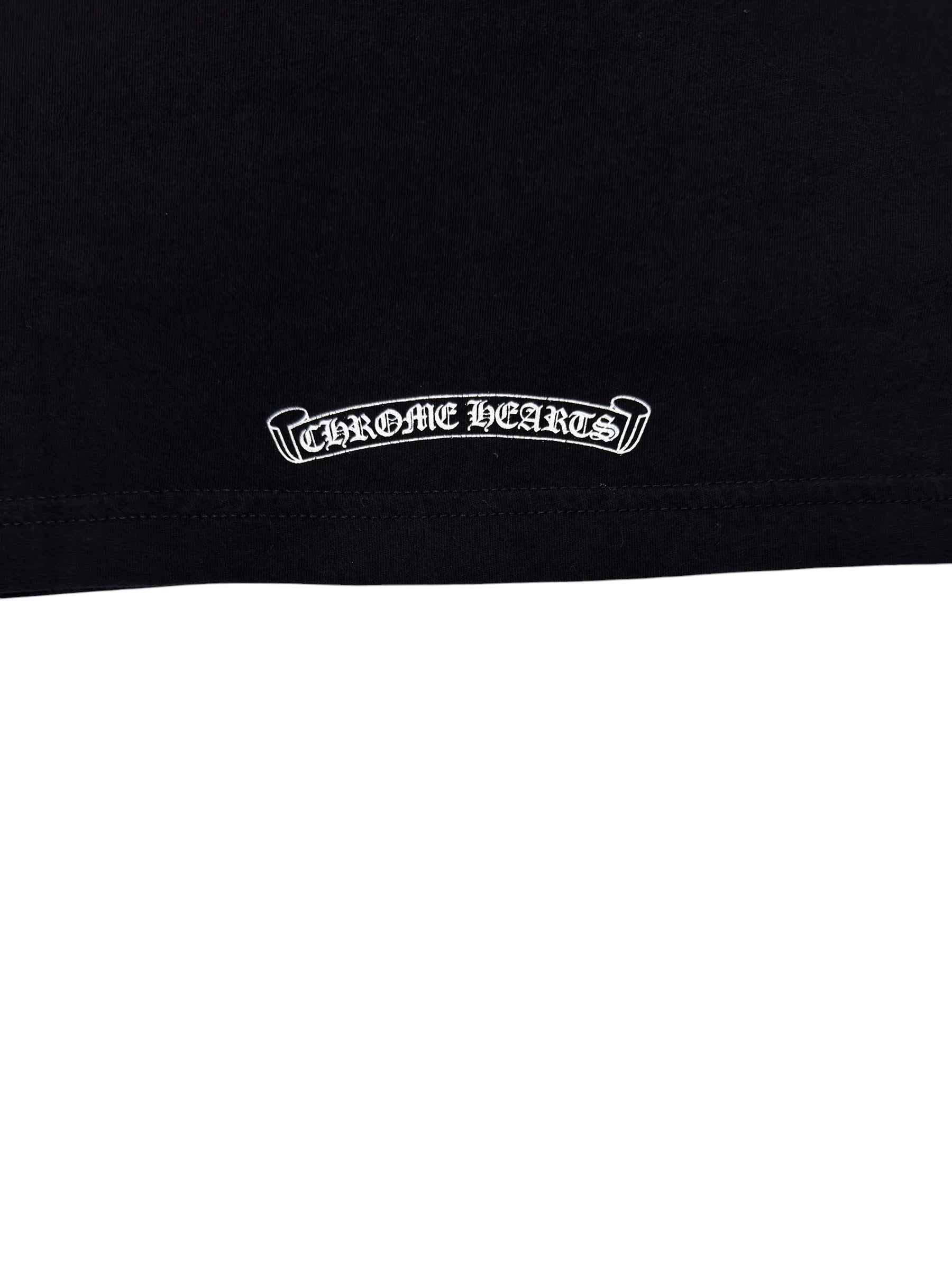 Chrome Hearts Black Neck Logo Tee (M)