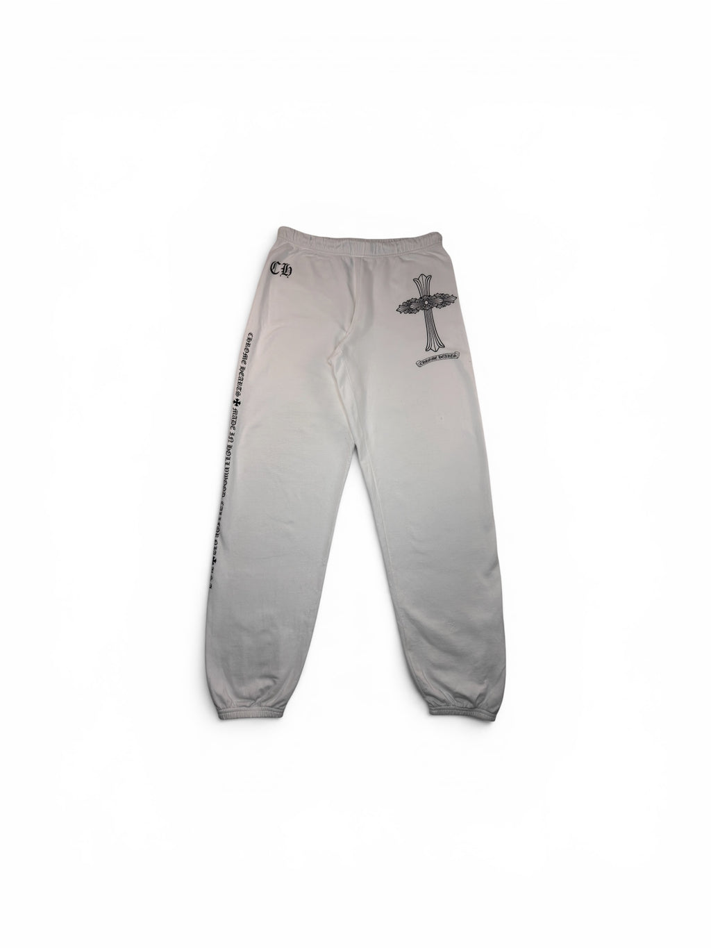 Chrome Hearts Y2K White Cross Sweats (XL)