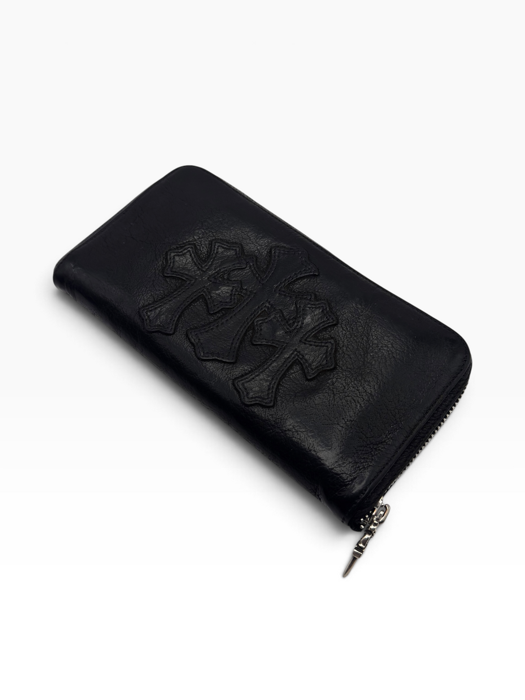 Chrome Hearts Black Triple Cross Wallet