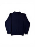 Vintage Wool Knit Black Mock Neck LS