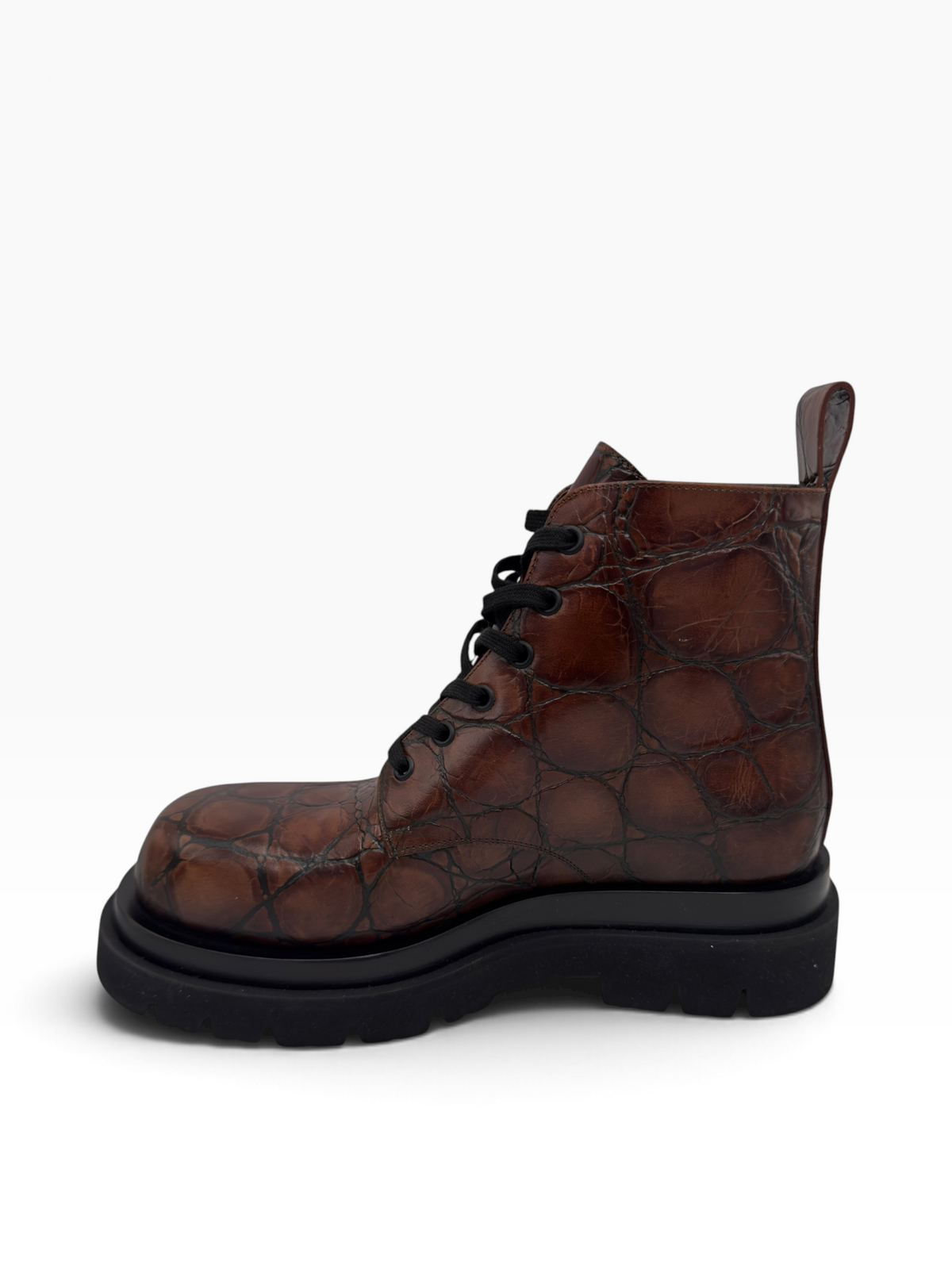 Bottega Veneta Croc Ankle Boots