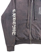 Chrome Hearts Vertical Logo Zip Up Hoodie