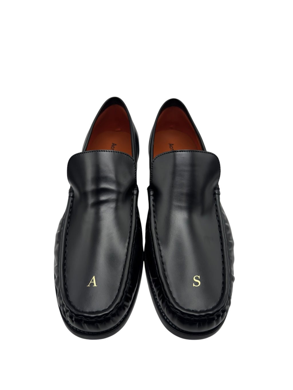 Acne Studios Black Leather Initial Loafer (46)
