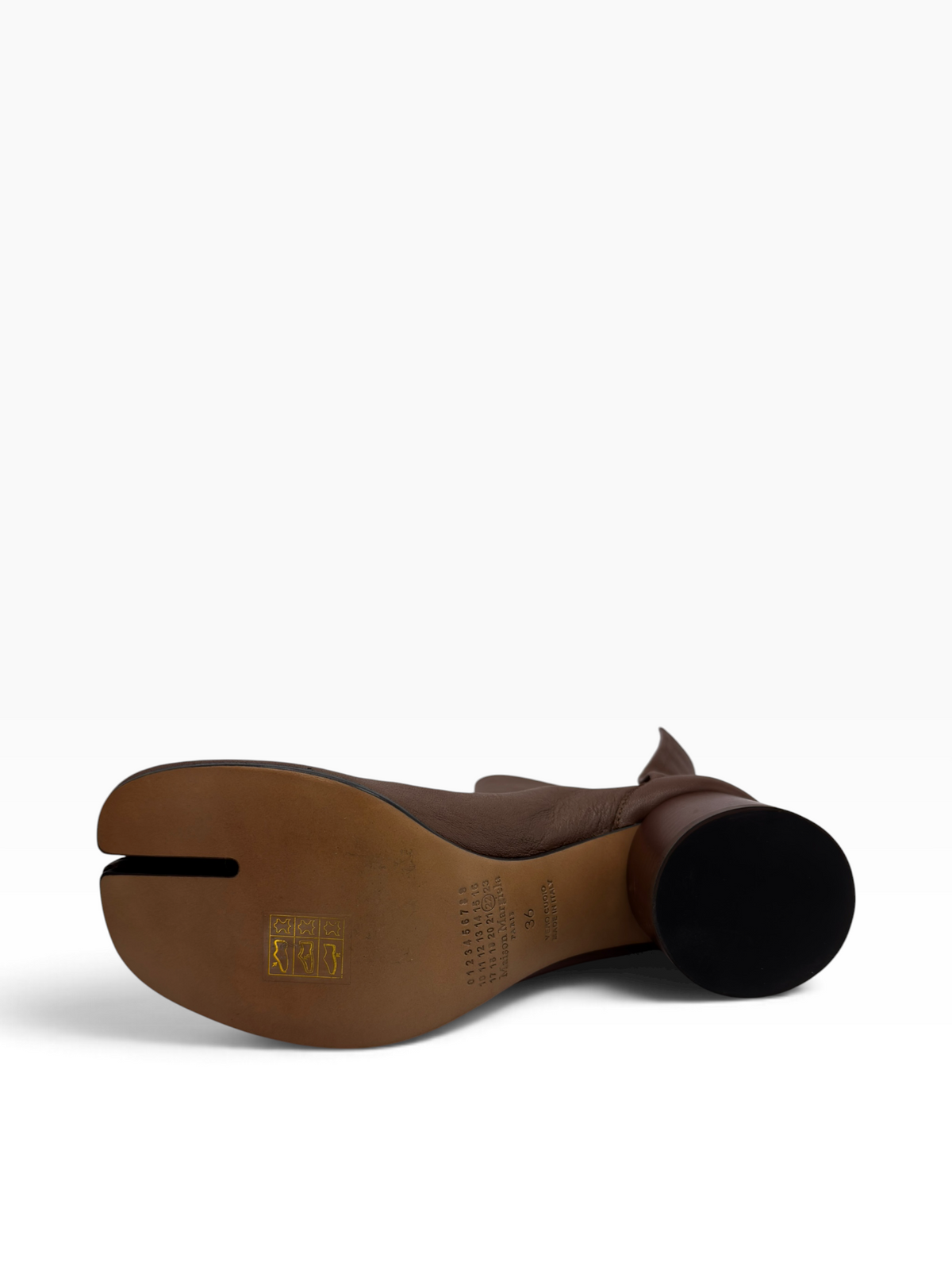 Maison Margiela Leather Tabi Ankle Boots Brown
