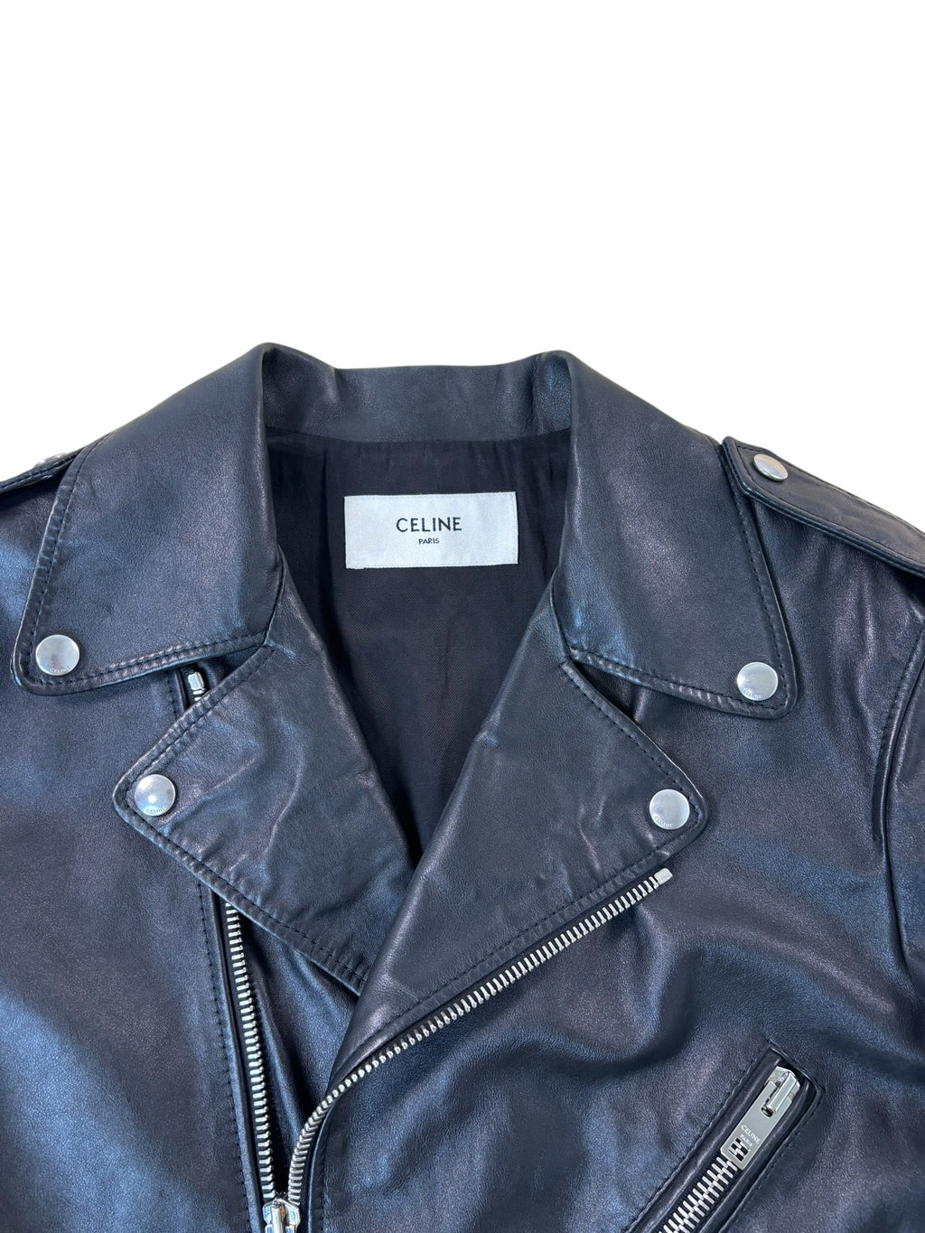 Celine Christian Marclay Leather Jacket (48)