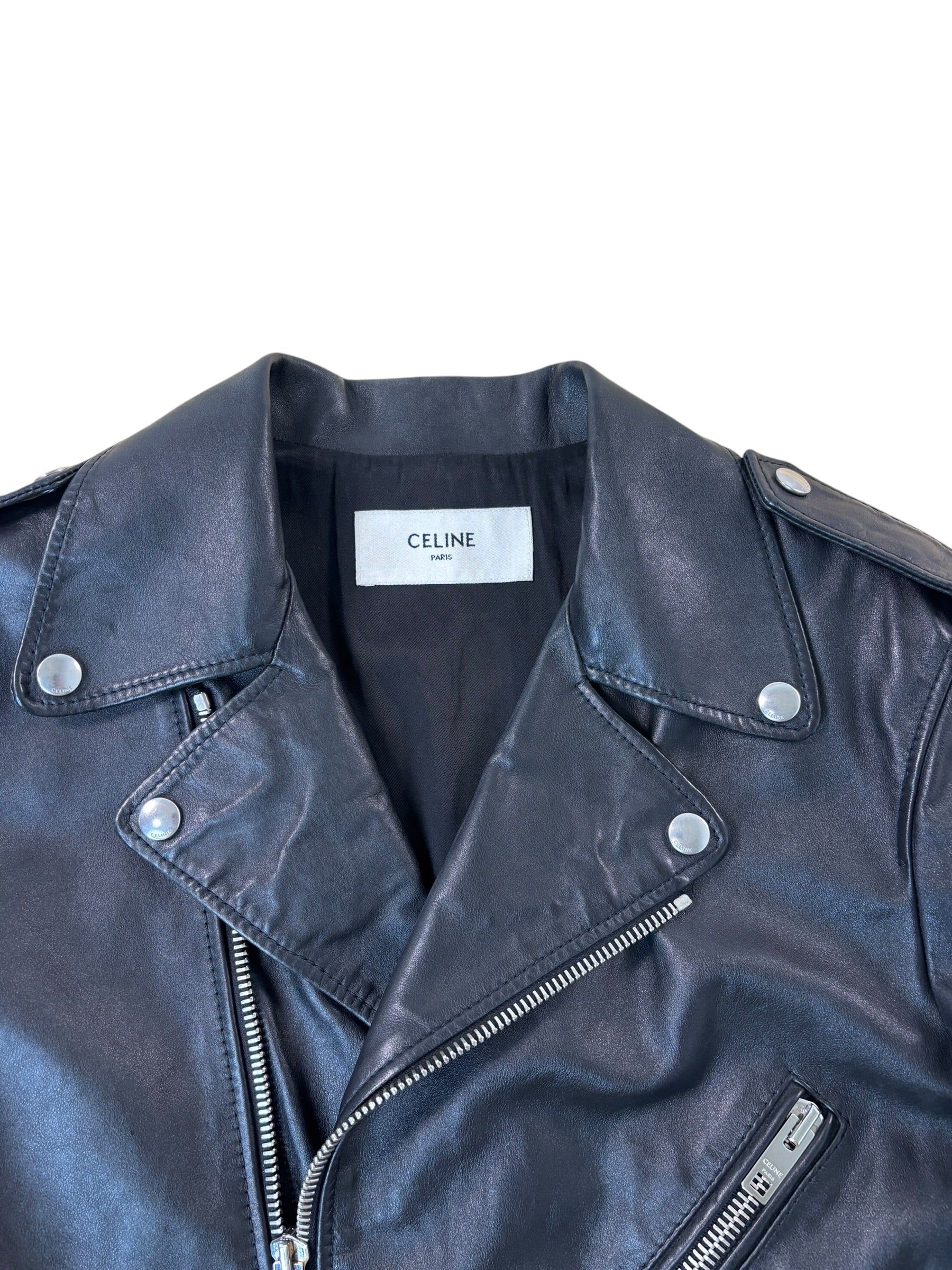 Celine Christian Marclay Leather Jacket (48)