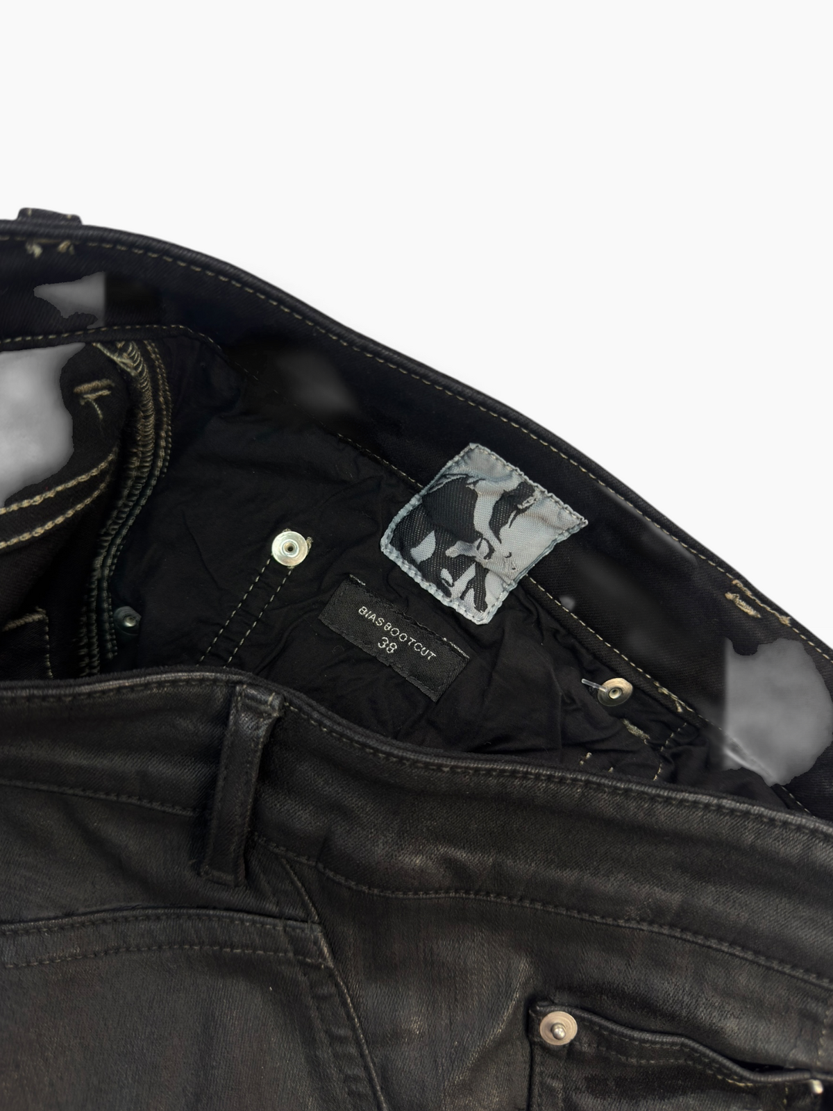 Drkshdw Black Wax Bias Bootcut