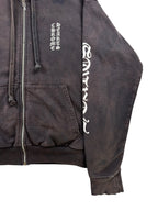 Chrome Hearts Vertical Logo Zip Up Hoodie