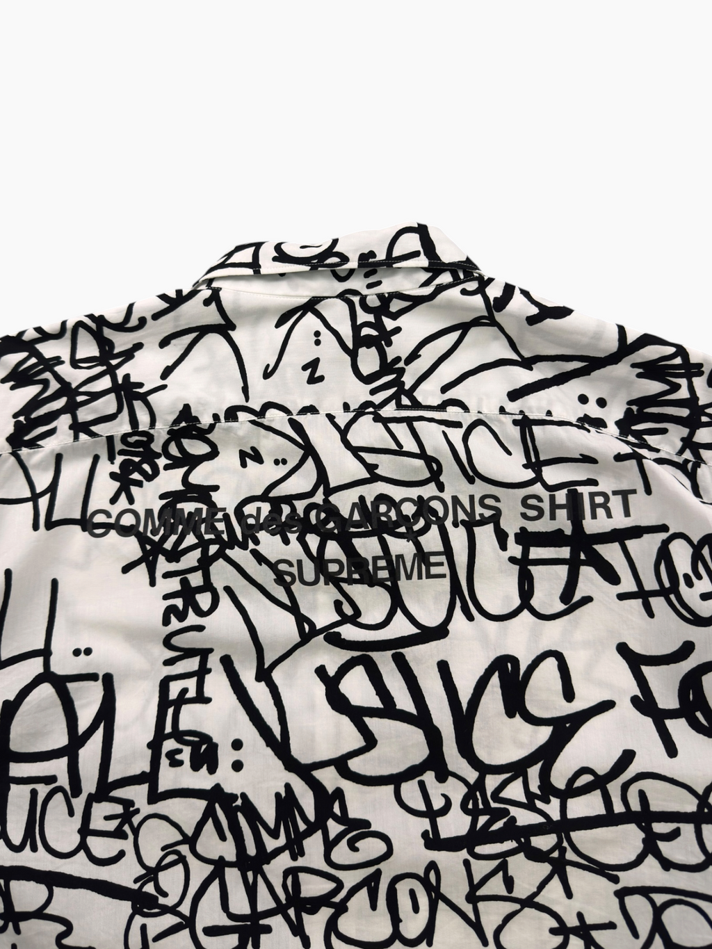 Supreme CDG Graffiti Zip Up Shirt