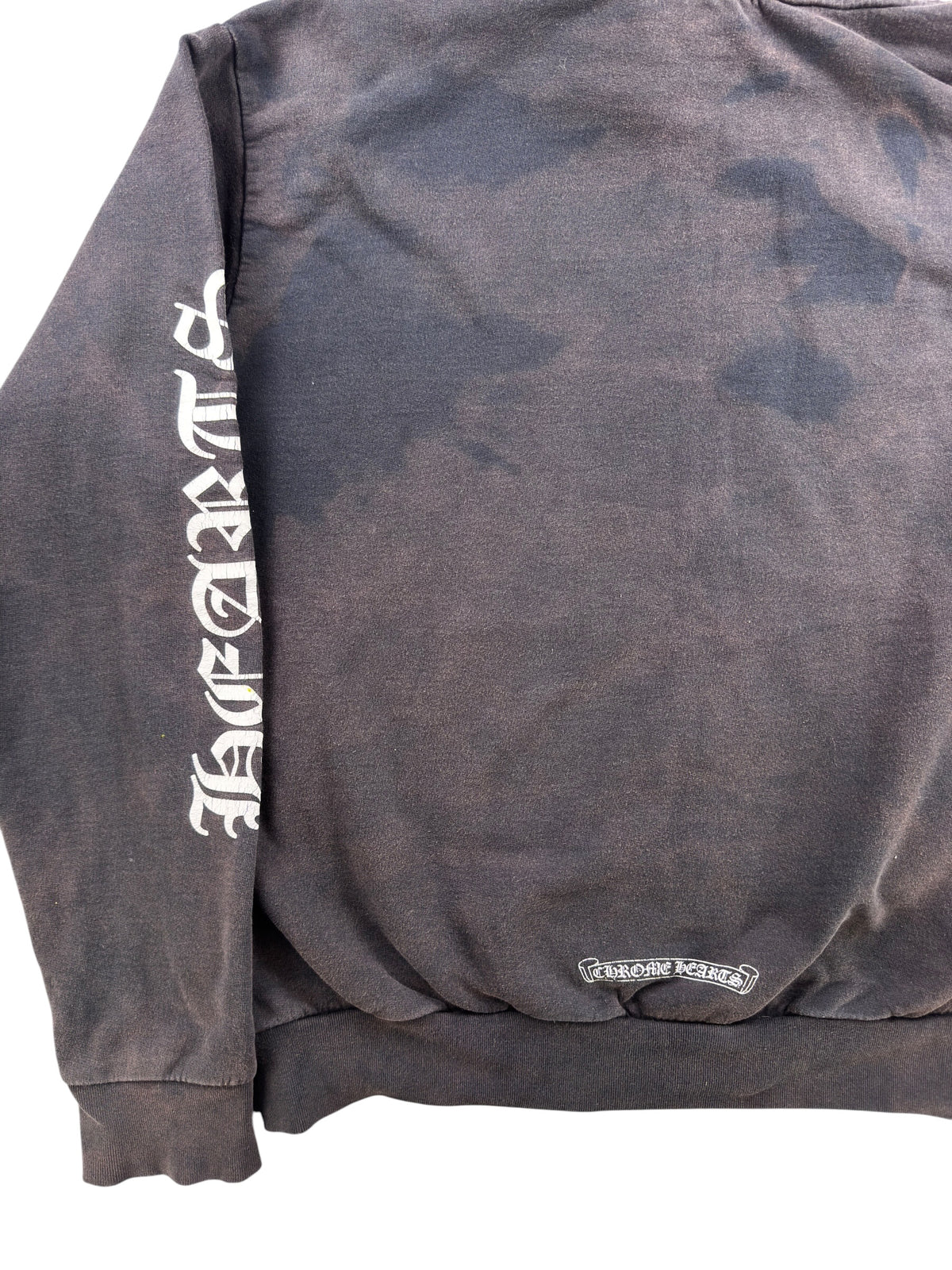 Chrome Hearts Vertical Logo Zip Up Hoodie