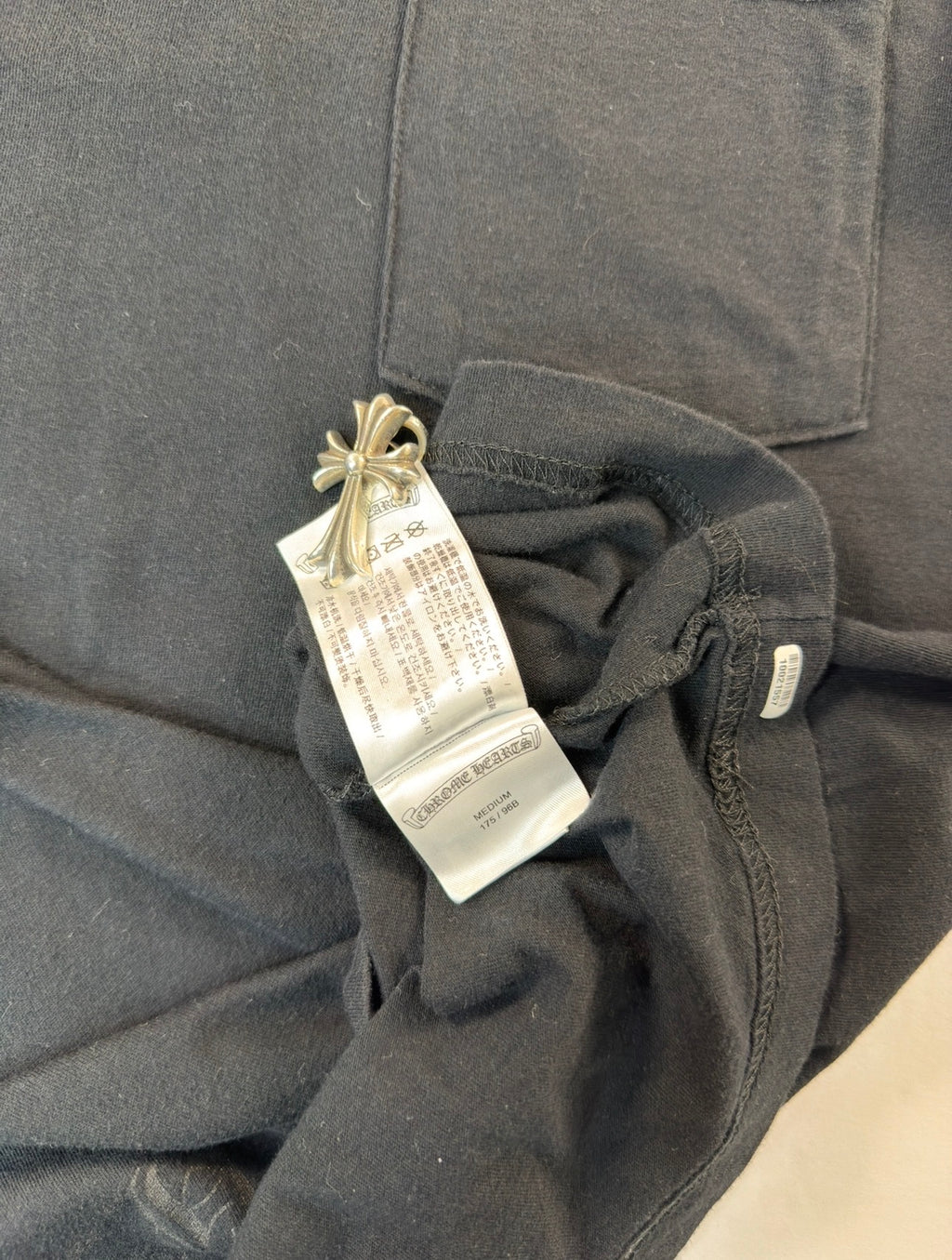 Chrome Hearts Black Neck Logo Tee (M)