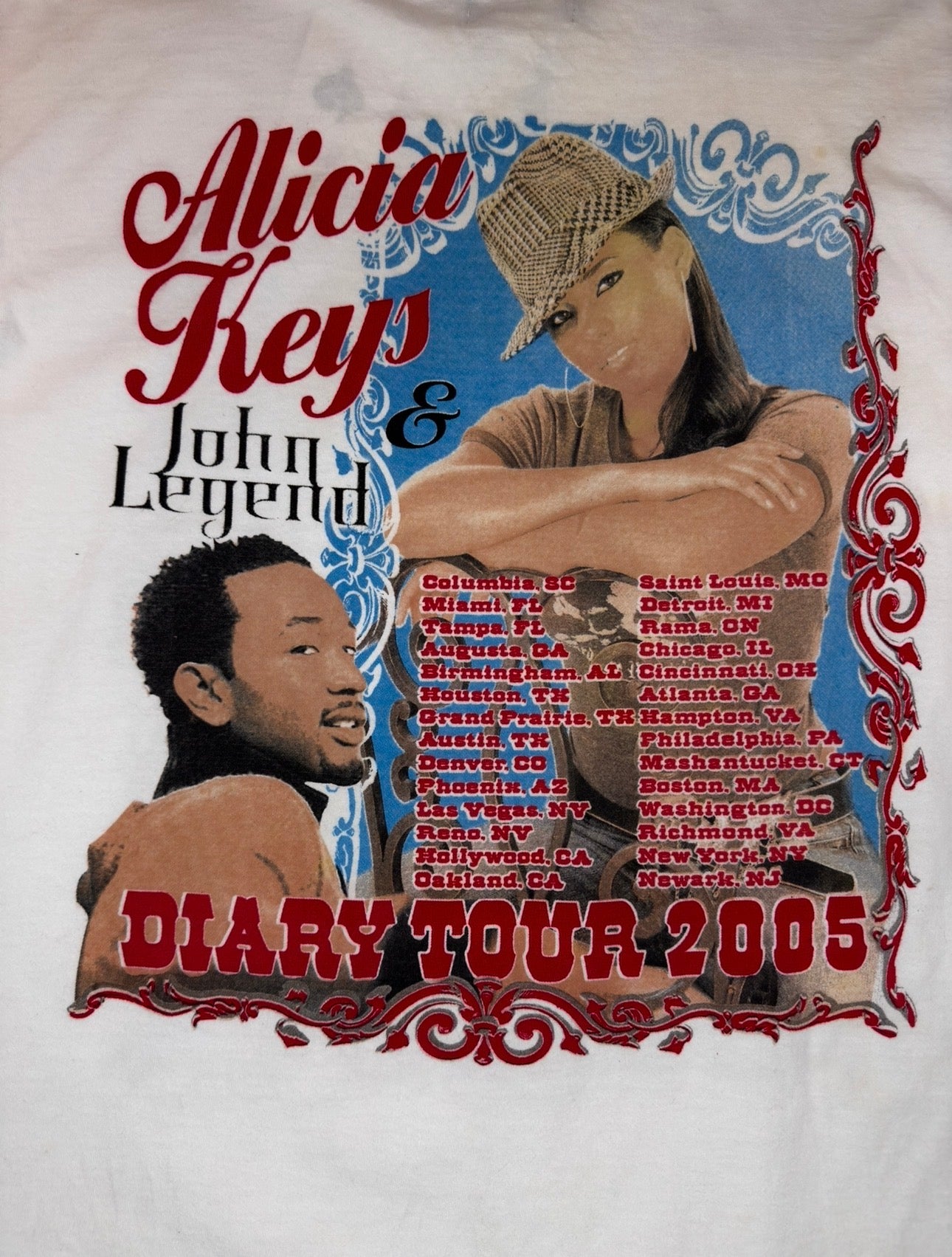 Vintage ‘05 Alicia Keys Diary Tour Tee (XLT)