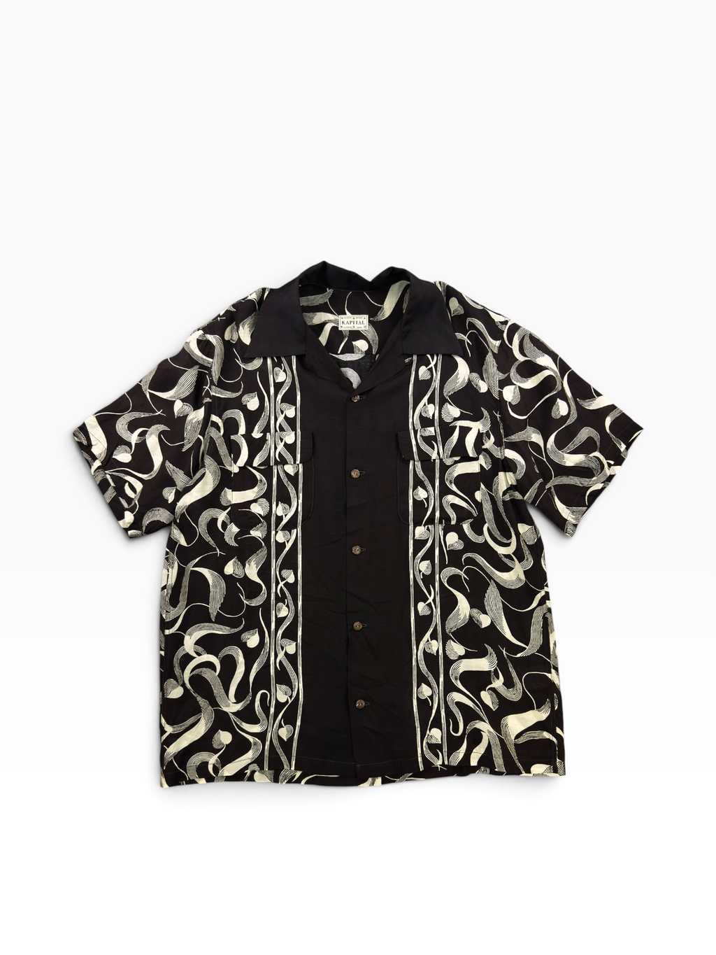 Kapital Silk Okura Collar Shirt Black