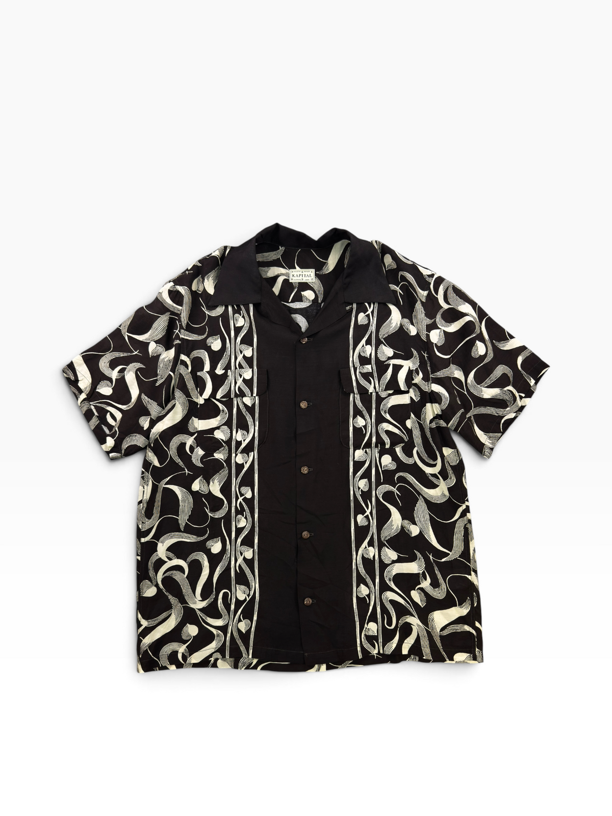 Kapital Silk Okura Collar Shirt Black