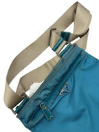 Prada Blue Nylon Side Bag