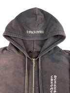 Chrome Hearts Vertical Logo Zip Up Hoodie