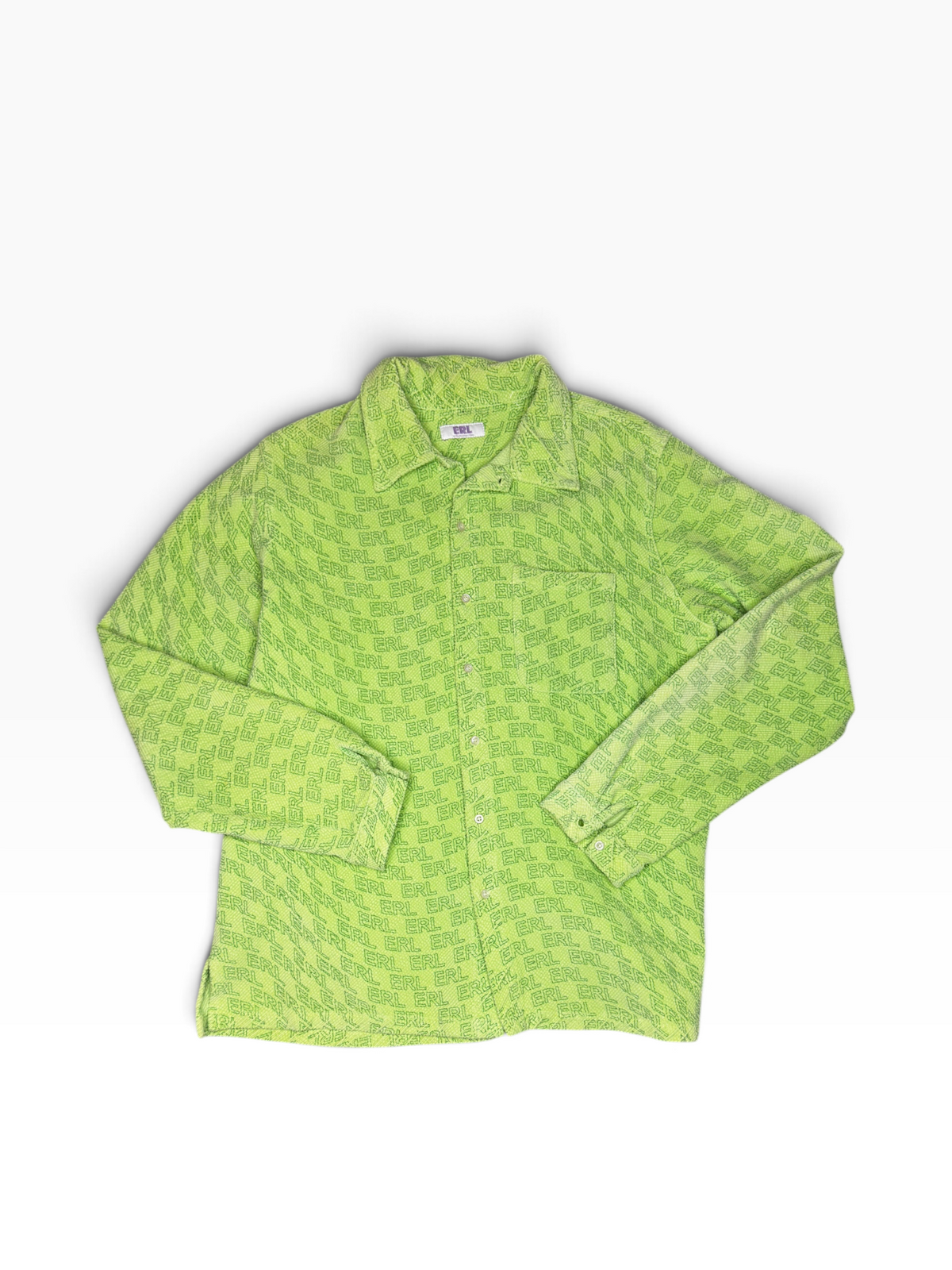 ERL Logo Print Corduroy Shirt