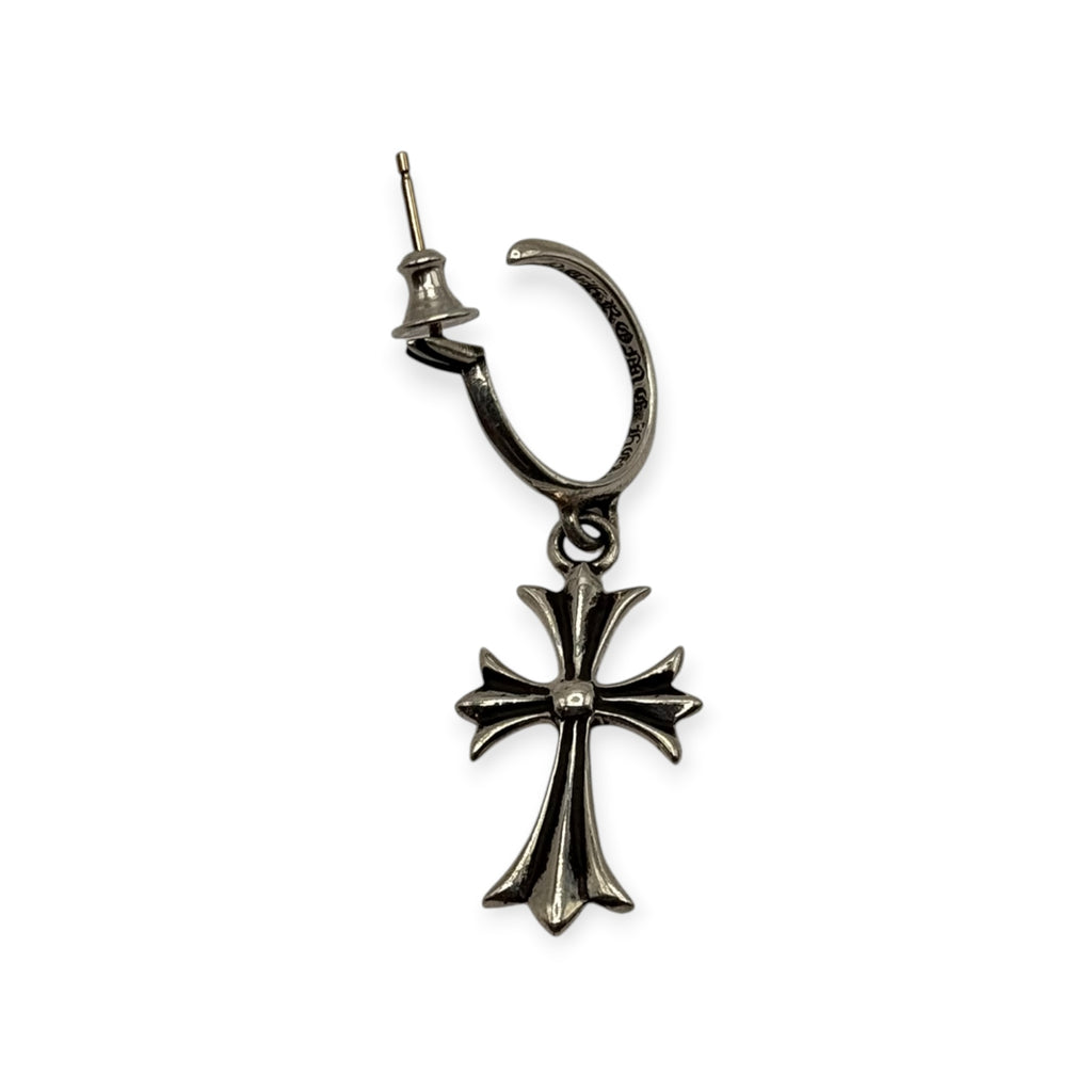 Chrome Hearts Tiny Cross Hoop Earring