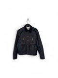 Cherry LA Cord Trim Embellished Trucker Jacket