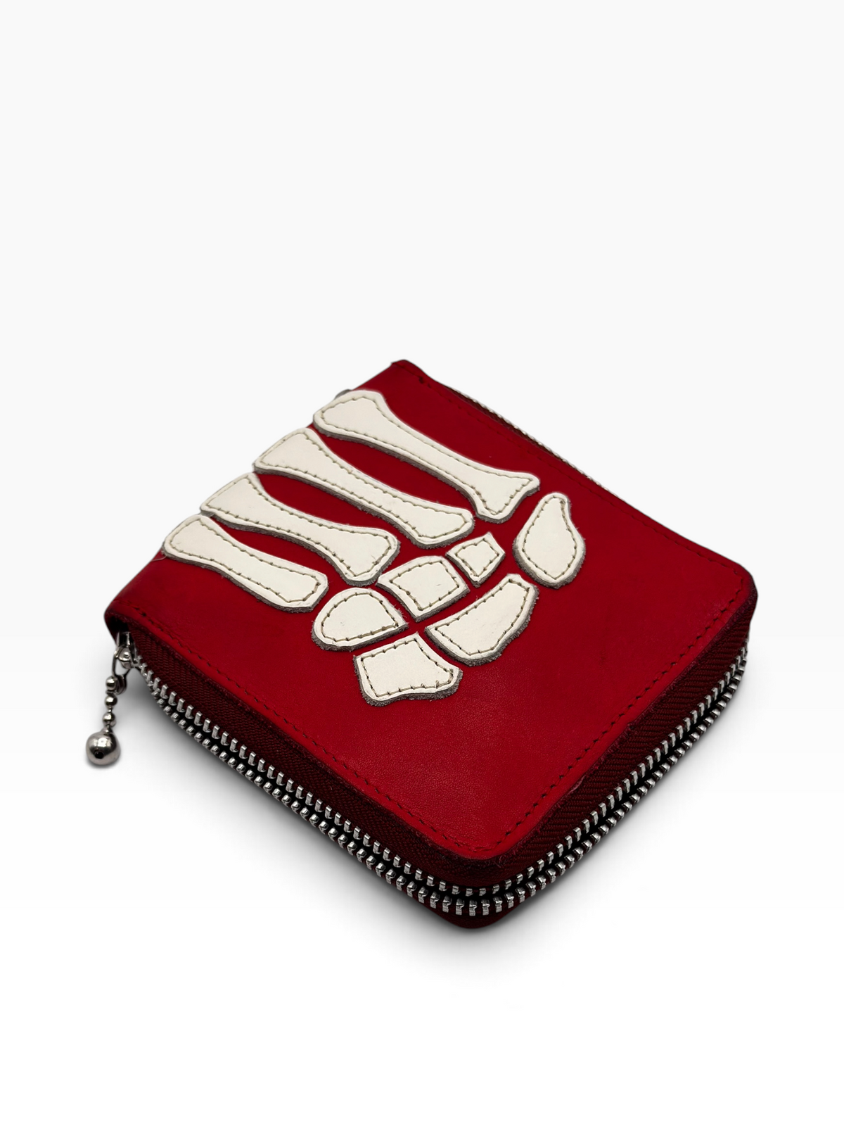 Kapital Bones Leather Wallet Red