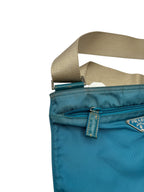 Prada Blue Nylon Side Bag