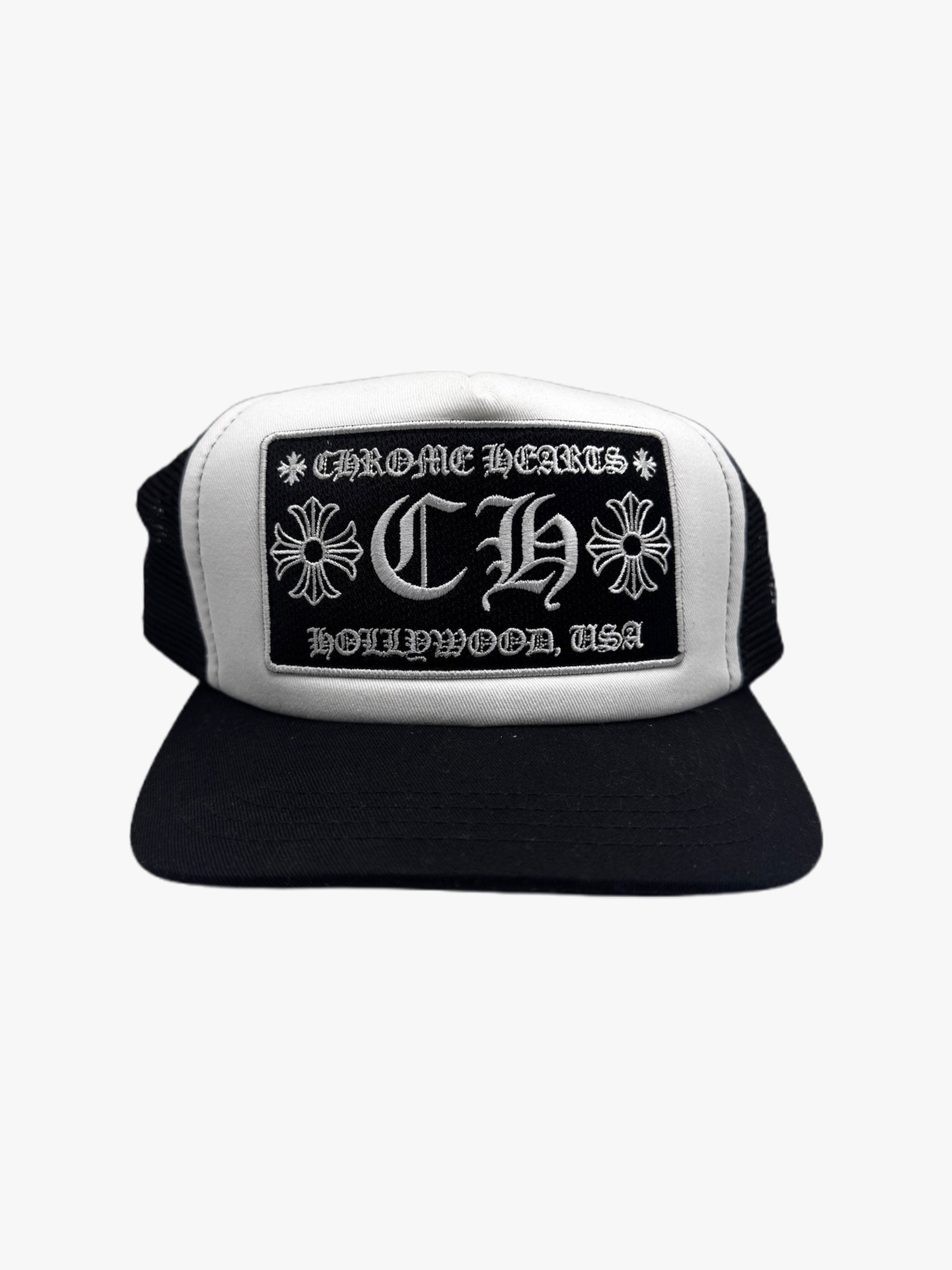 Chrome Hearts Black/White CH Trucker Hat
