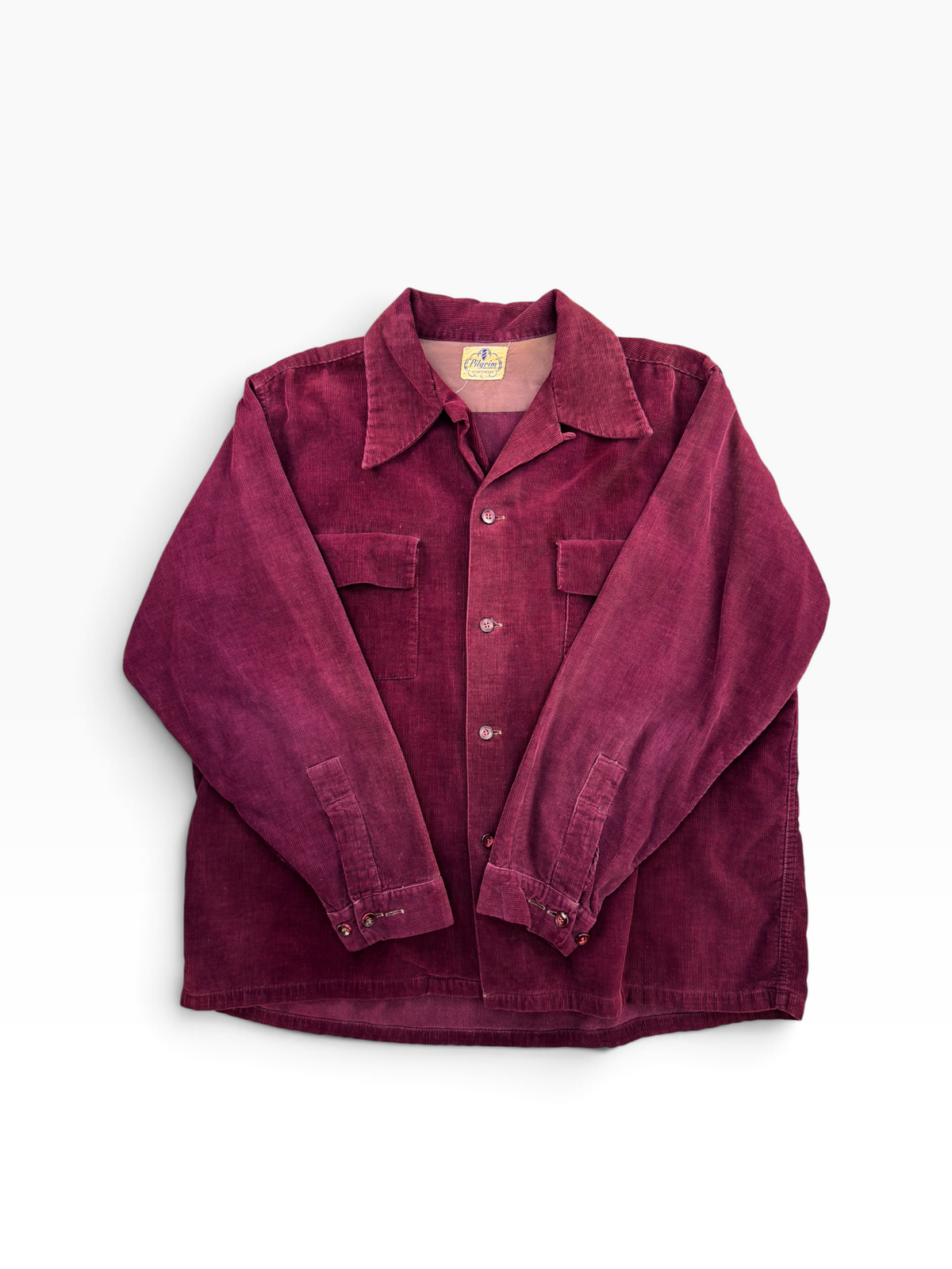 50s Pilgrim Loop Collar Corduroy Shirt