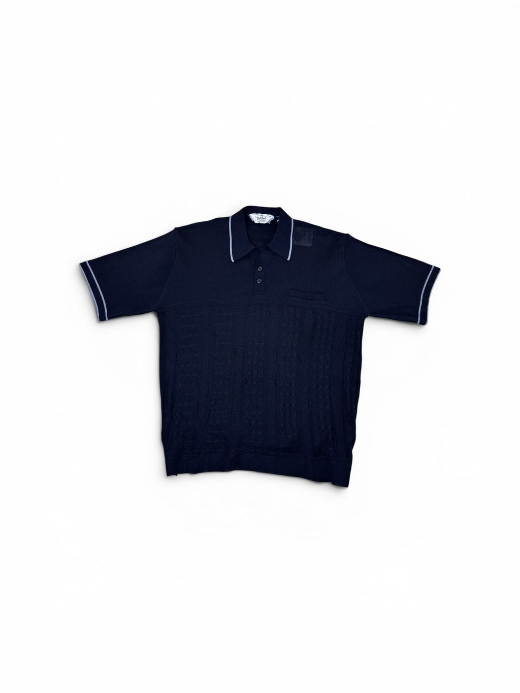 Vintage 60s Da Vinci Black Poly Polo (XL)