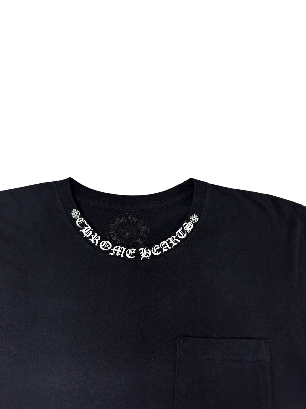 Chrome Hearts Black Neck Logo Tee (M)