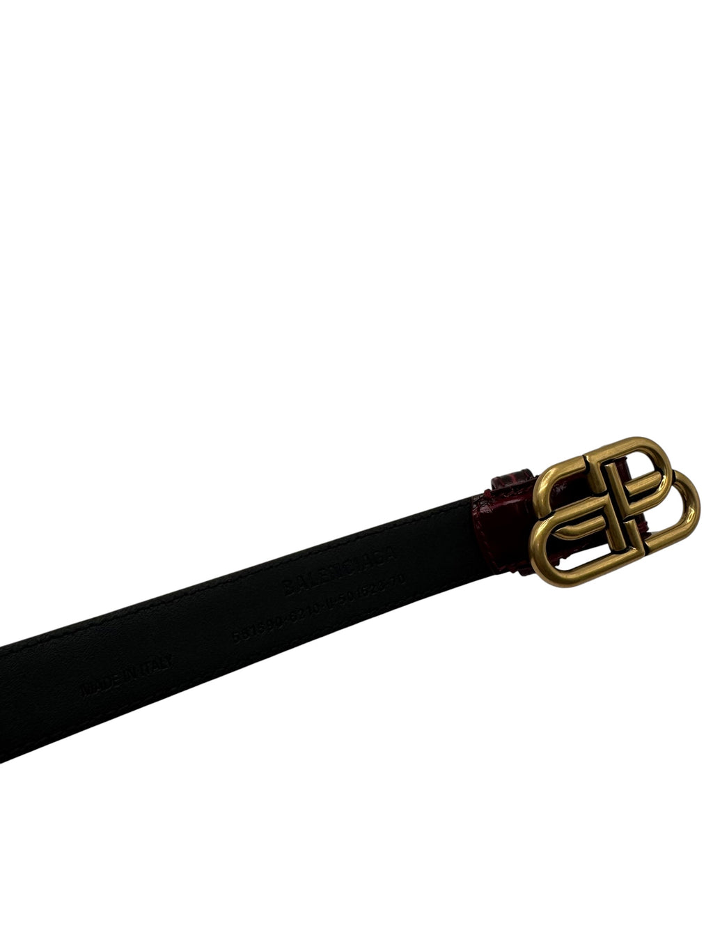 Balenciaga Mock Croc Leather Belt (70CM)