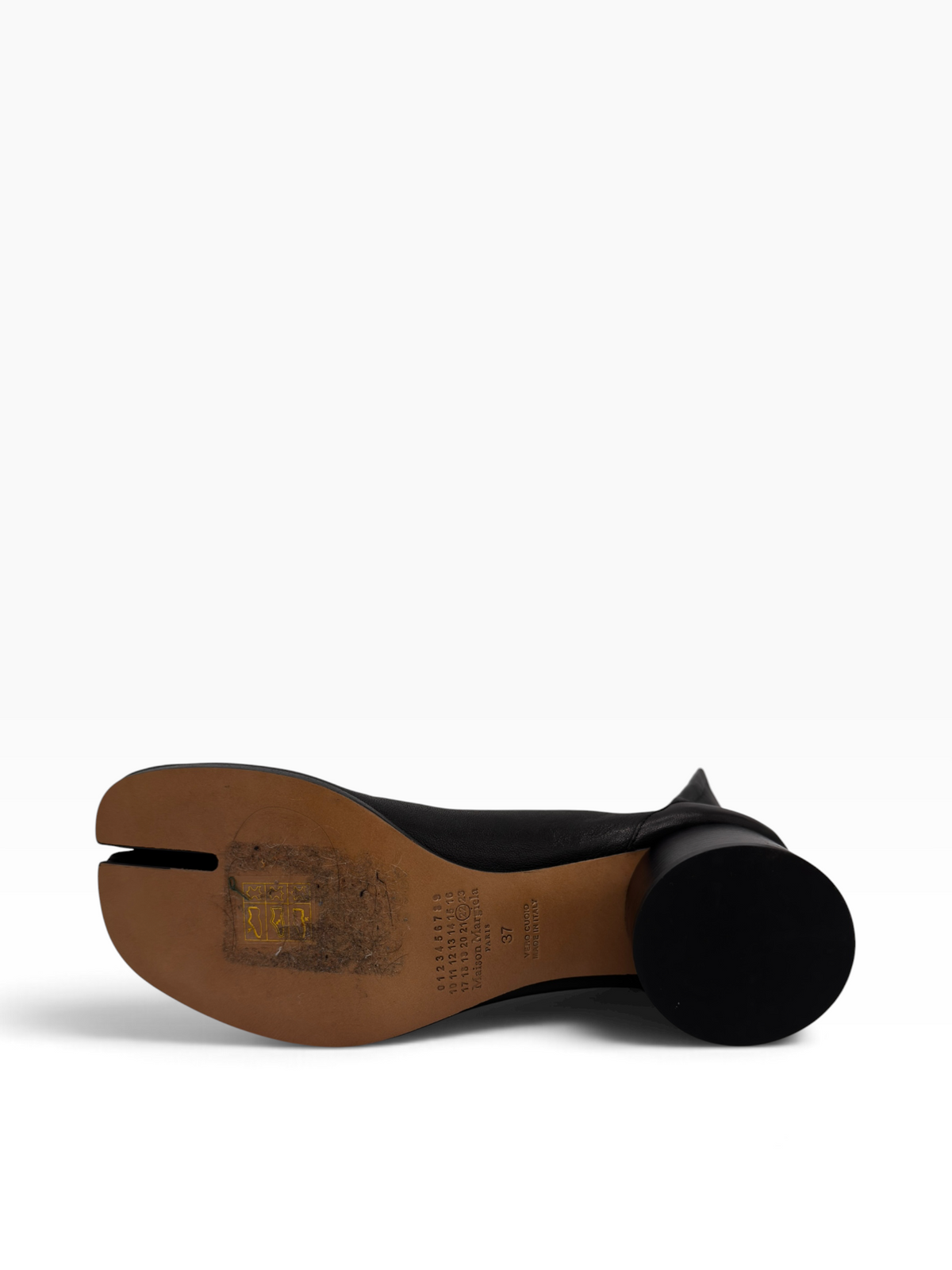 Maison Margiela Leather Tabi Ankle Boots Black