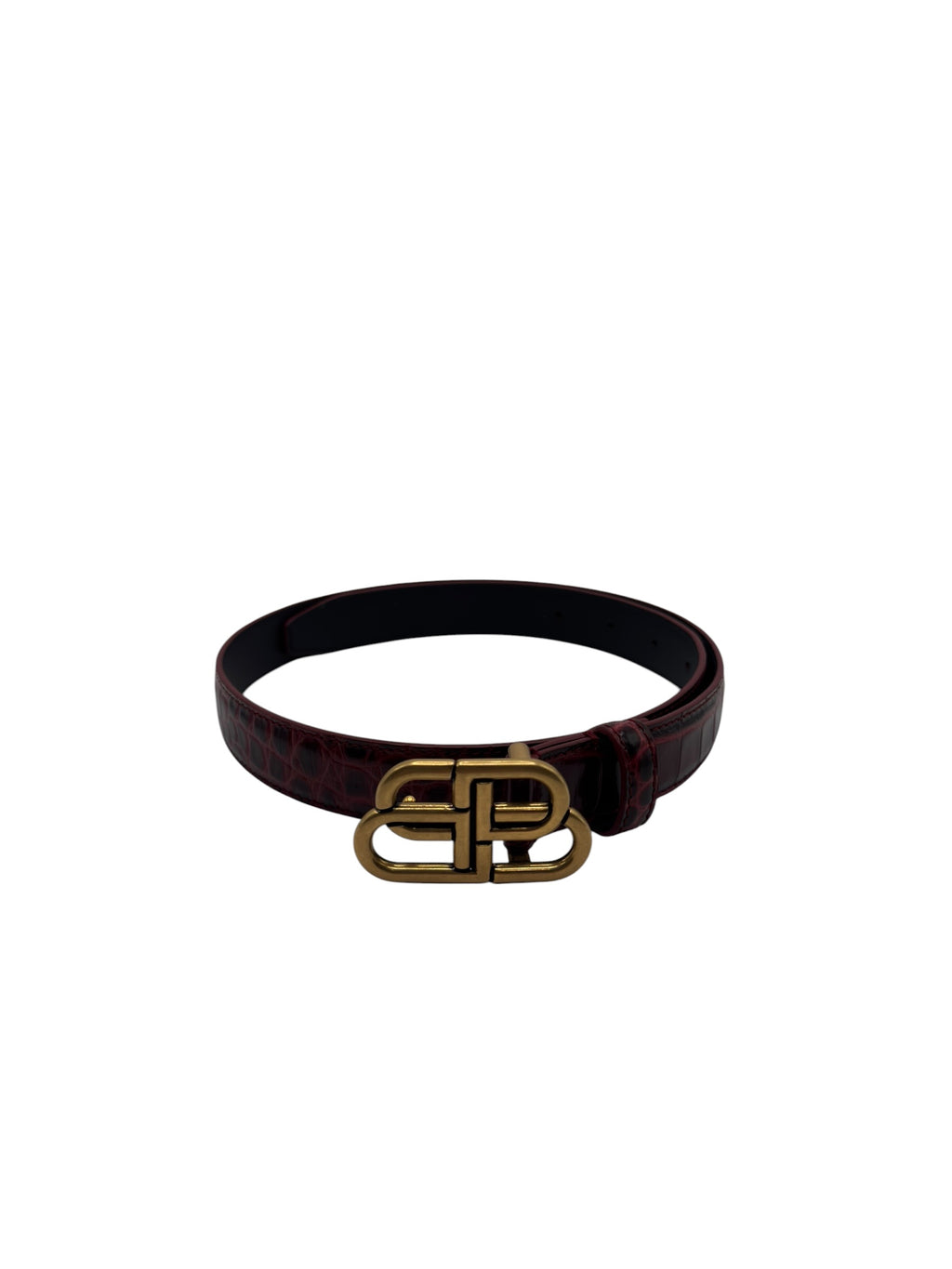 Balenciaga Mock Croc Leather Belt (70CM)