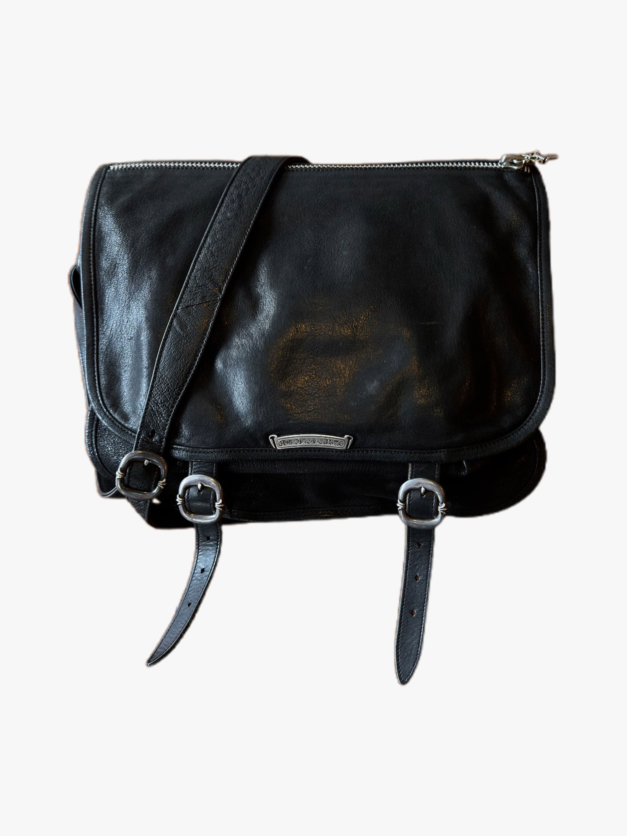 Chrome Hearts Leather Messenger Bag