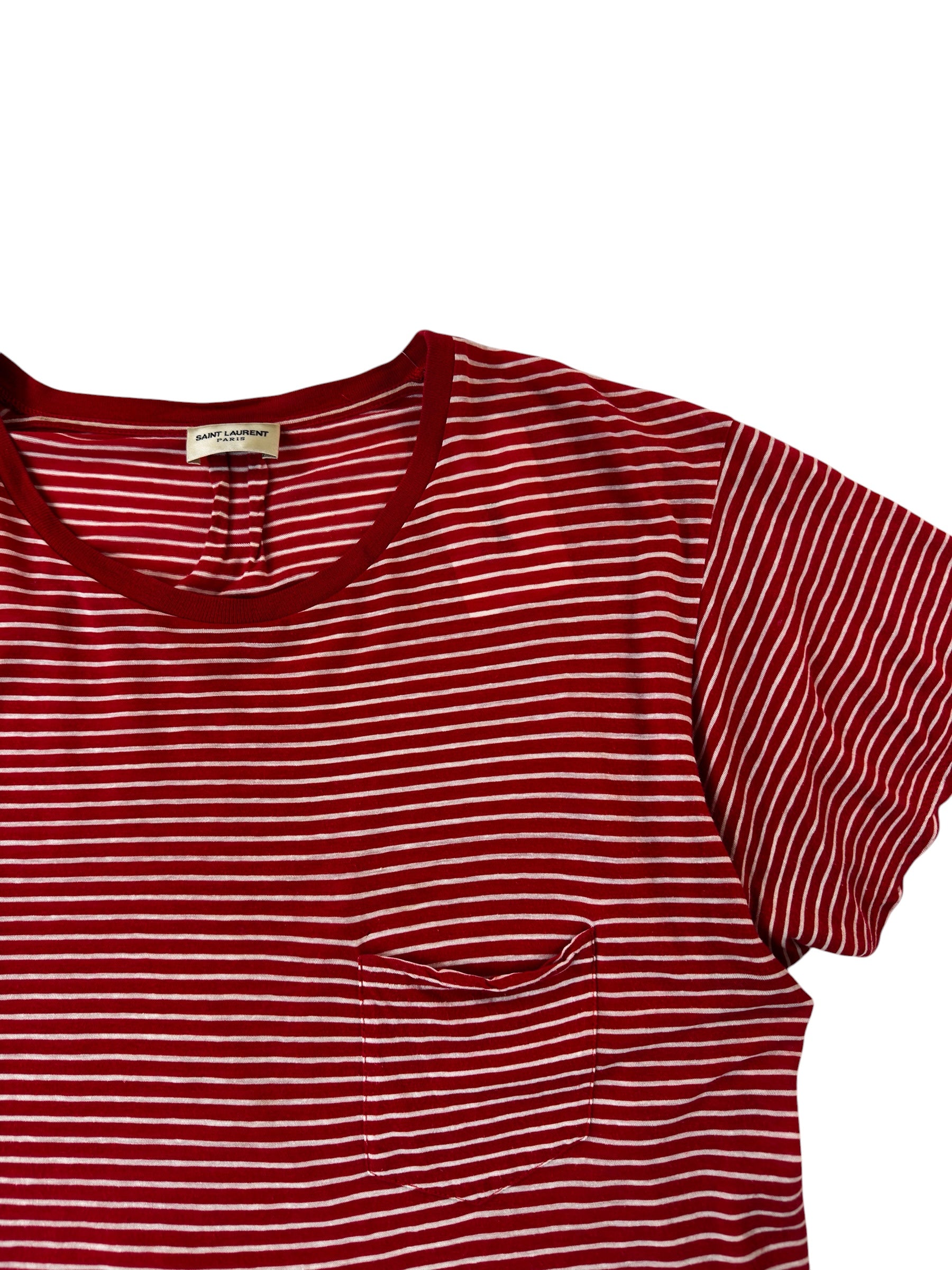Saint Laurent Striped Slub Tee (M)