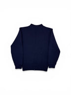 Vintage Wool Knit Black Mock Neck LS