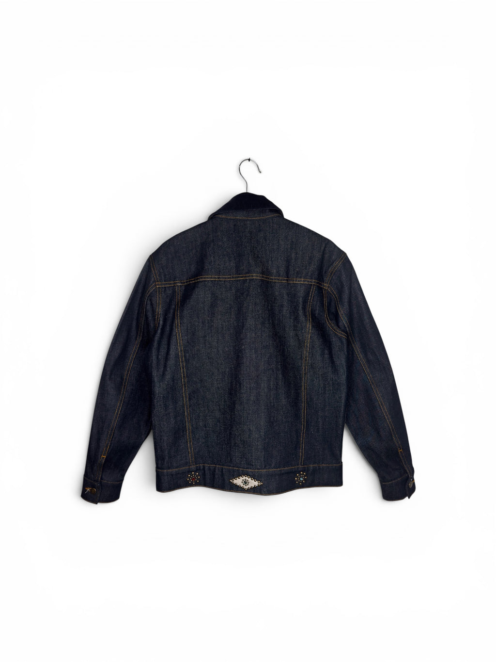 Cherry LA Cord Trim Embellished Trucker Jacket