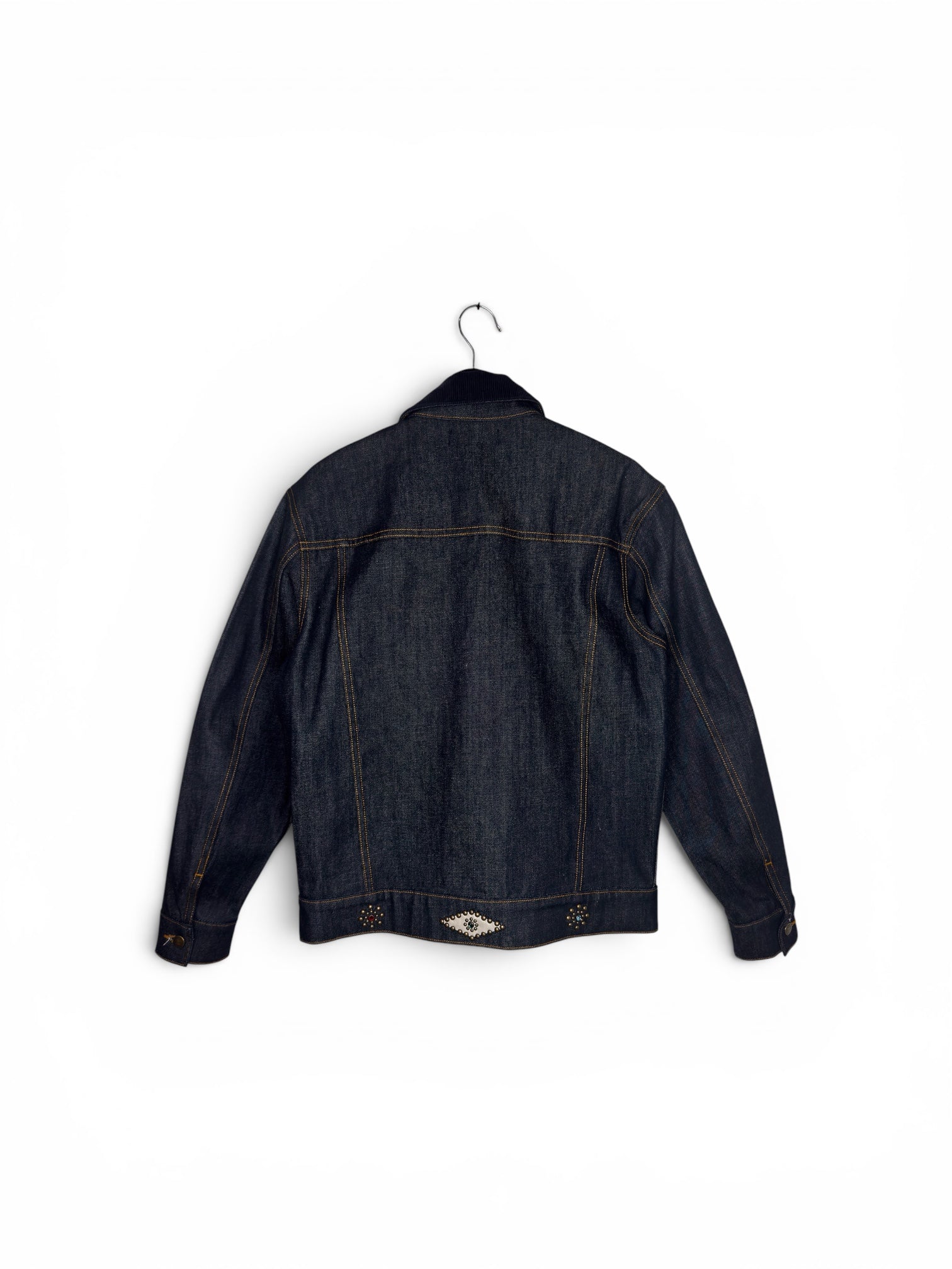 Cherry LA Cord Trim Embellished Trucker Jacket