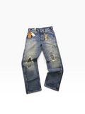 RRL Straight Fit Eastborough Distressed Jeans